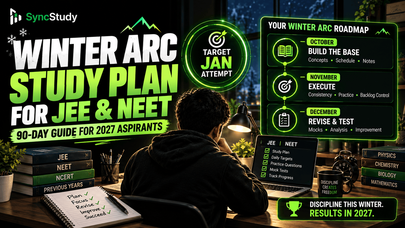 SyncStudy winter arc study plan for JEE NEET students