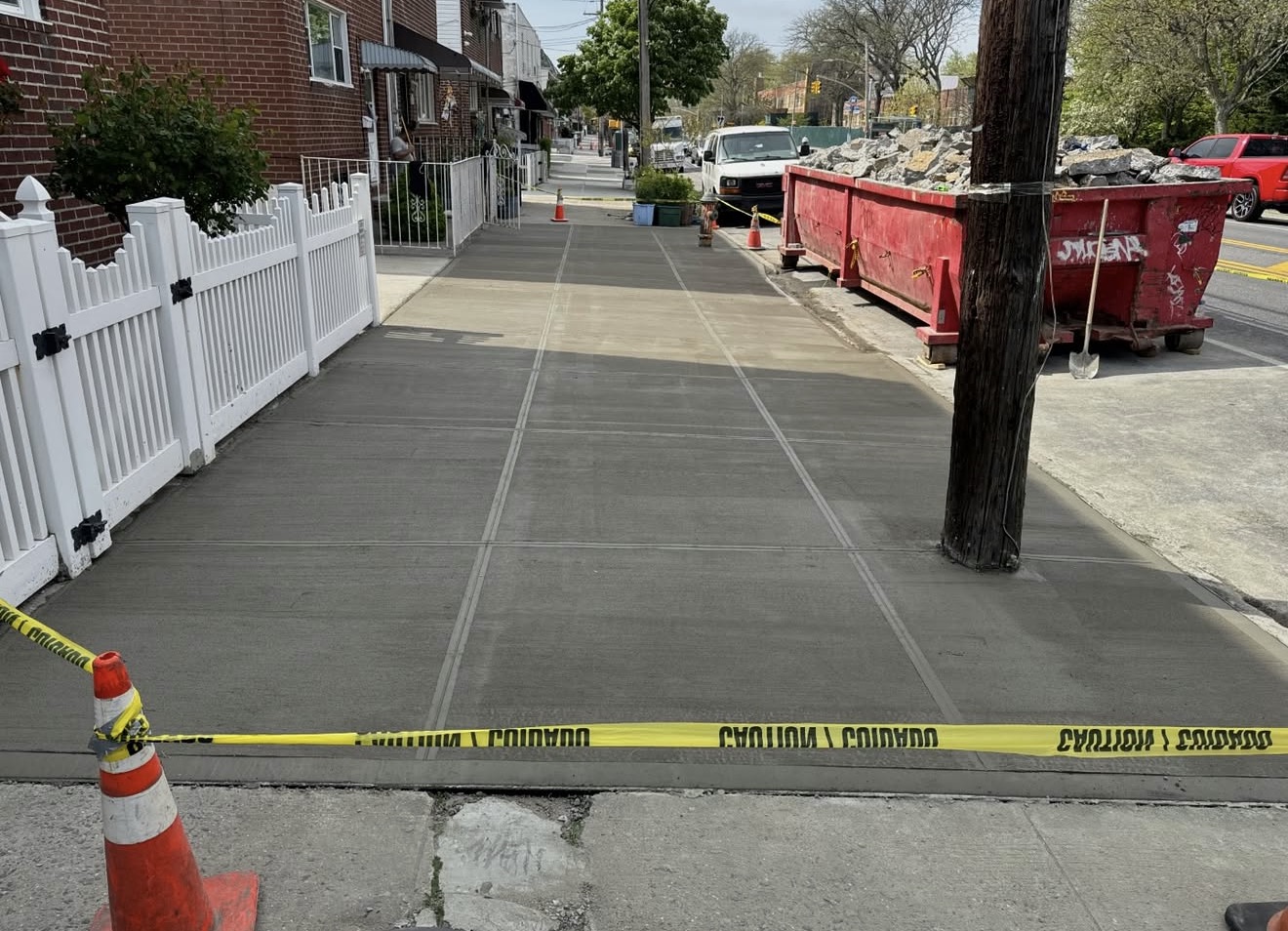 NYC DOT sidewalk repair concrete by Fibinachi Construction Brooklyn