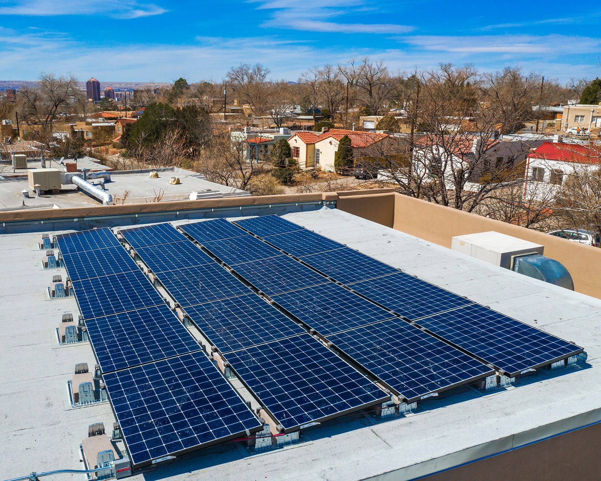 Solar panel installation on nonprofit building
