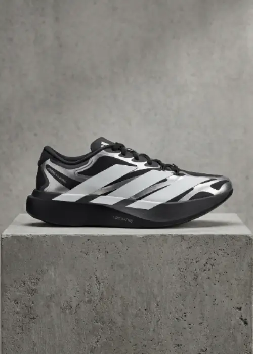 Men's adidas Adizero EVO SL EXO running sneakers in core black with Hyperboost Pro cushioning