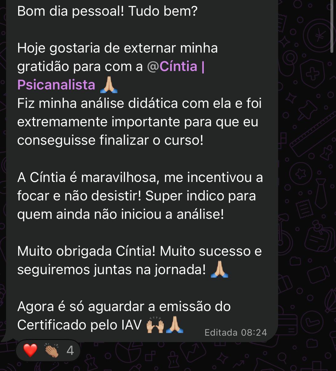Depoimento de paciente 5
