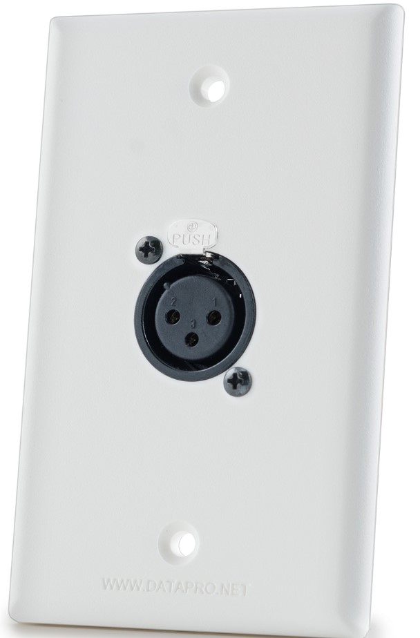 Single Gang Stainless Steel Plate, 1x Neutrik