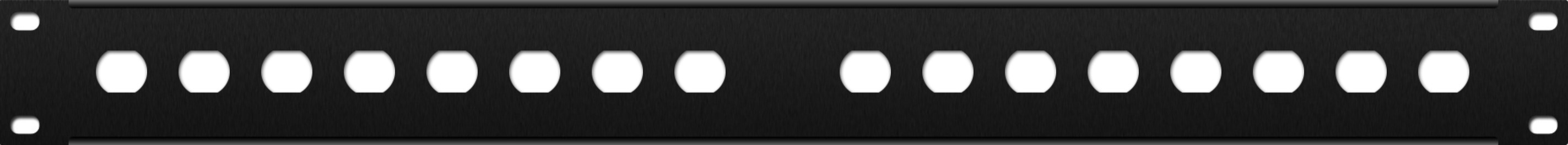 Patch Panel, One Rack Unit, 16 positions, N-type 