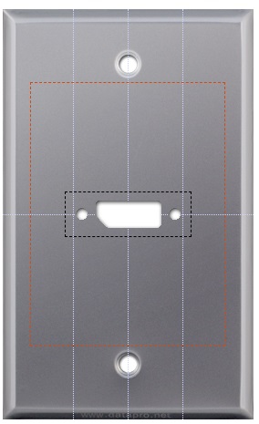 Panel mount DisplayPort single gang plate