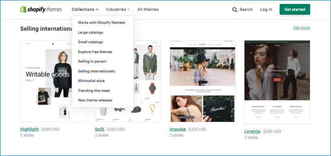 shopify theme store