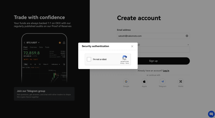 OKX Create Account 2