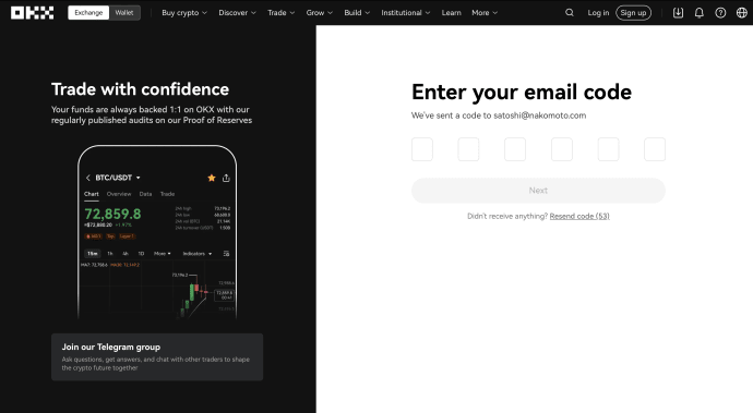 OKX Email Verification