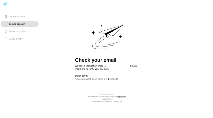 Gemini Open Account