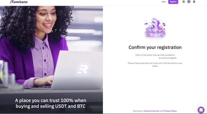 Remitano Email Verification