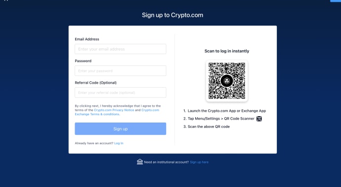 Crypto.com Sign Up