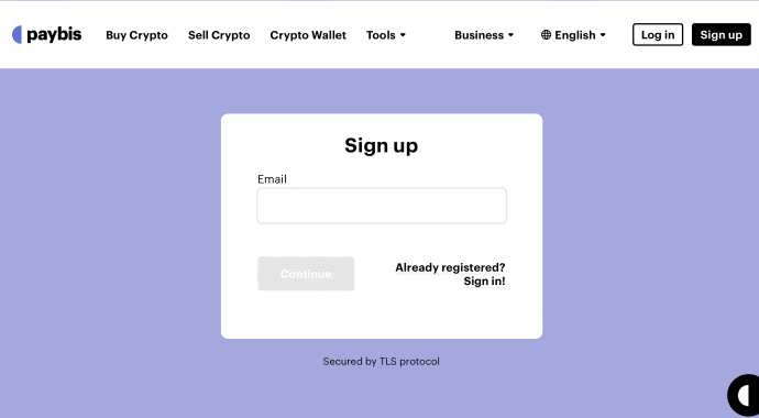 Paybis Sign Up