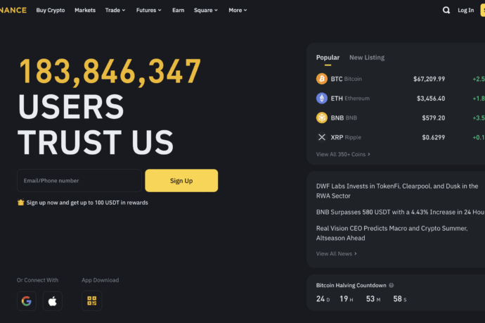 Sign Up/Binance.com