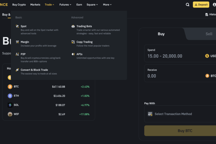Trading on Binance