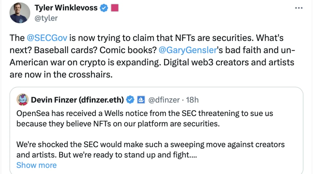 Tyler Winklevoss on X
