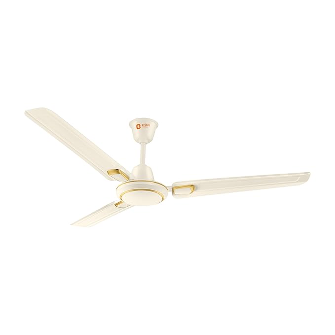 Orient Pacific Air Déco 1200mm Decorative Ceiling Fan – BEE 1 Star, Powerful Airflow, Ivory Gold