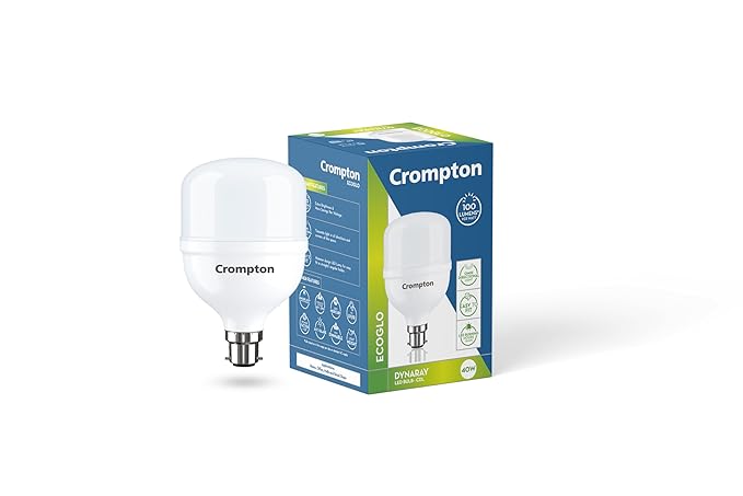 Crompton Dynaray 40W Cool Day Light LED Bulb – Extra‑Bright 4000 lm, B22 Base, Surge Protection