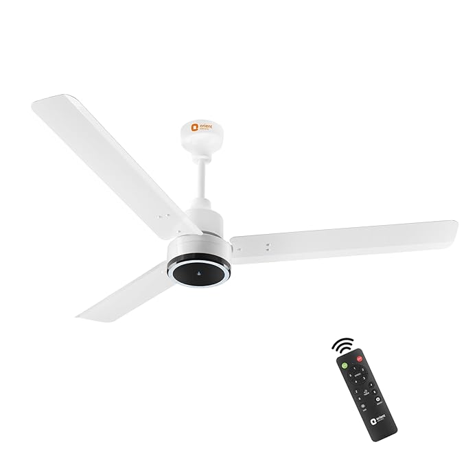 Orient Zeno BLDC 1200mm Ceiling Fan – BEE 5 Star, Remote, Saves up to 50% Electricity, White