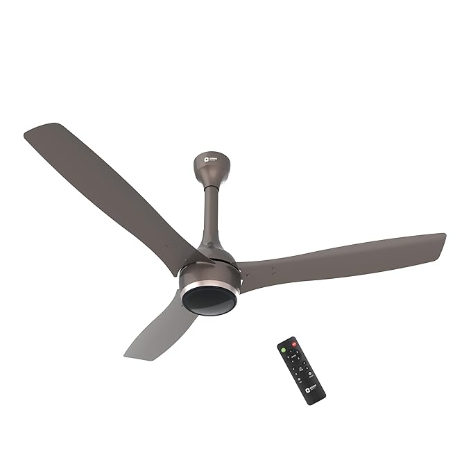 Orient Aeon BLDC PRO 1200mm Anti‑Dust Ceiling Fan – BEE 5 Star, Boost Mode, 5‑year Warranty, Tangerine Brown