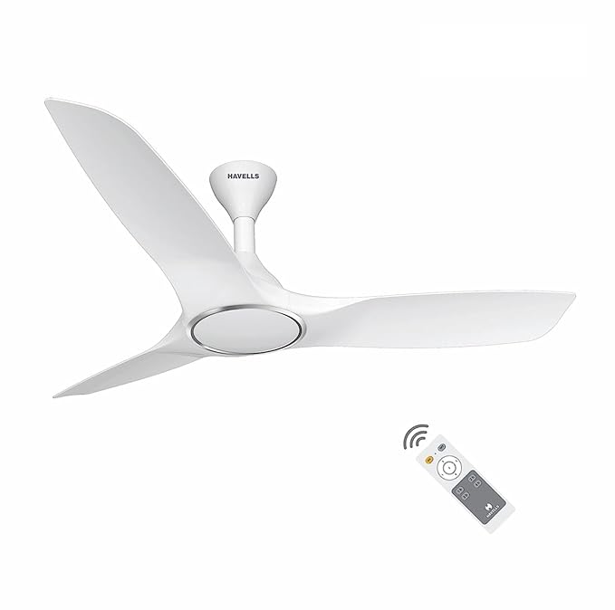 Havells Stealth Air BLDC 1200mm Fan – Up to 55% Energy Saving, 5 Star, 100% Copper Motor, RF Remote, Pearl White