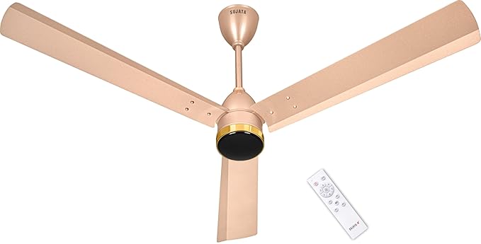 Sujata Slim Air 1200mm BLDC Ceiling Fan – 5 Star BEE, High Air Delivery, 100% Copper, Topaz Gold