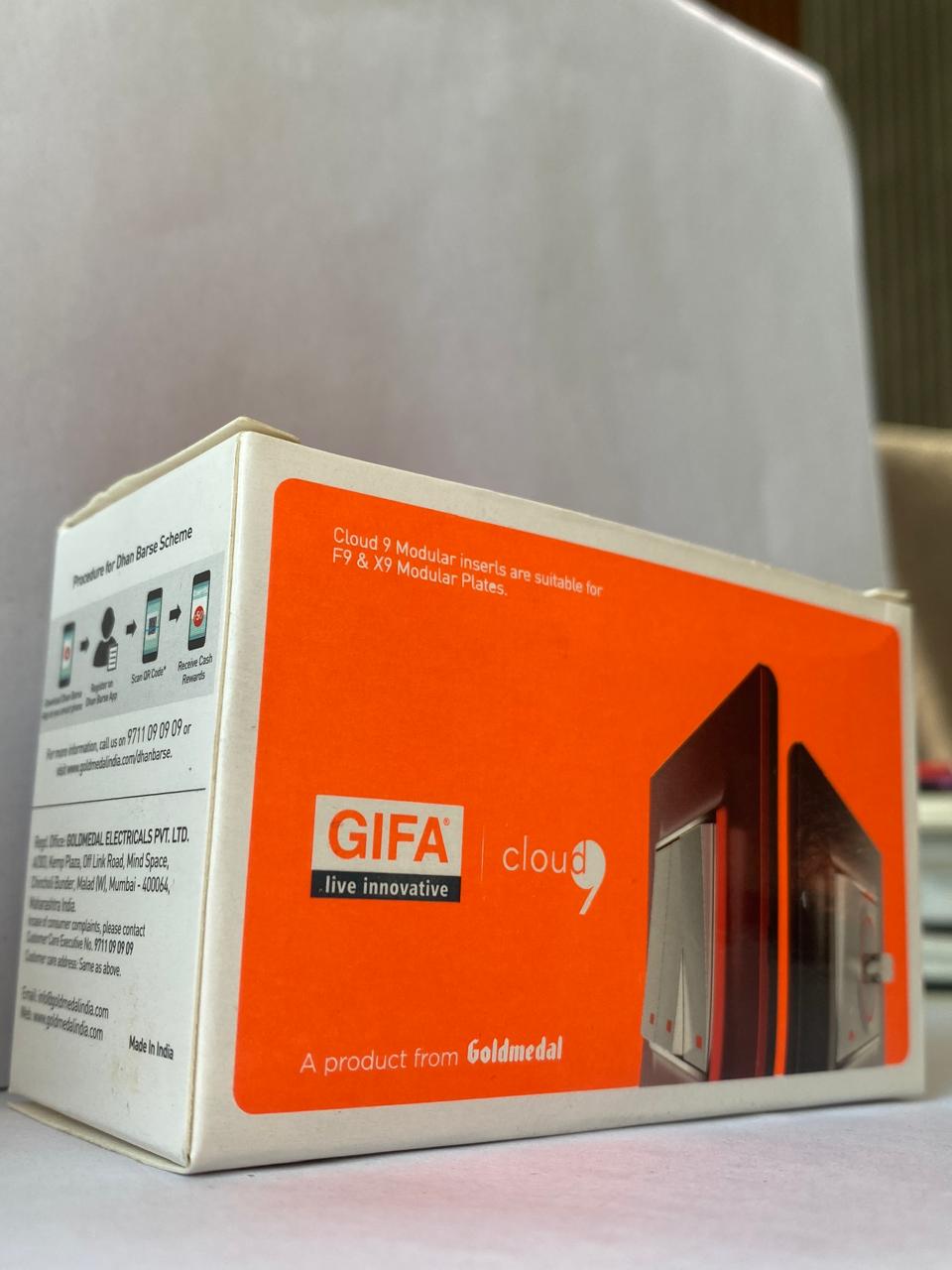 Goldmedal 6A 1 Way Modular Switch, 3M is a single‑pole modular switch for standard lighting and socket control in residential and light commercial wiring.