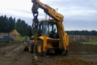 Ямобур на экскаваторе-погрузчике JCB 3CX . 01Jg