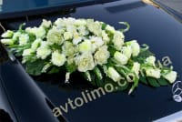 Прикраса весільного автомобіля: квіти на авто dmQ8