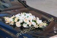 Весільні прикраси для автомобіля, квіти для весільного авто 1NLK