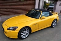 140 Honda S2000 — жовтий кабріолет з водієм для зйомок весілля oA8o