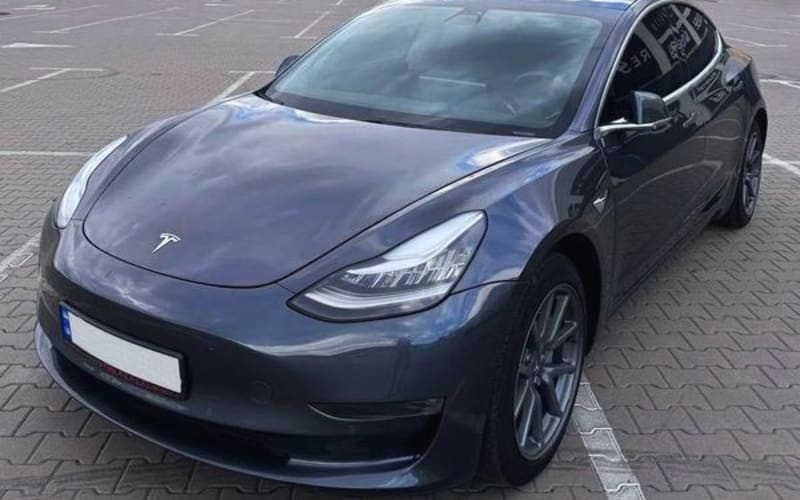 145 Электрокар Tesla Model 3 серая с водителем на свадьбу 91bn