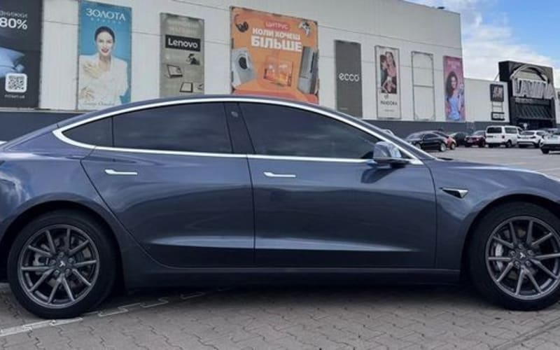 145 Электрокар Tesla Model 3 серая с водителем на свадьбу 91bn