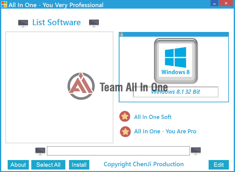 Giao diện chính của All In One - You Very Professional Version 2