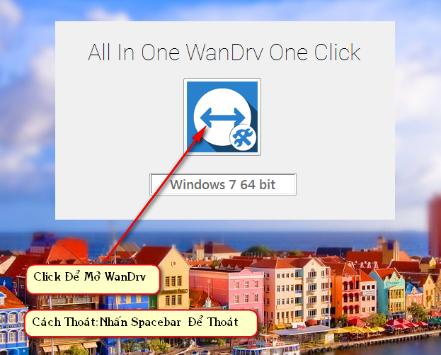 Giao diện hướng dẫn sử dụng All In One WanDrv One Click