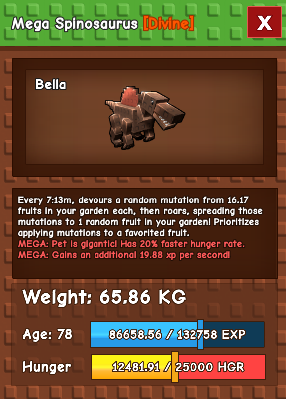 LEVEL 78 MEGA Titan Spinosaurus { 65.86KG } AGE 78 WHEN MAXED 82.33 KG HUGE SPINO | Giant Spino |