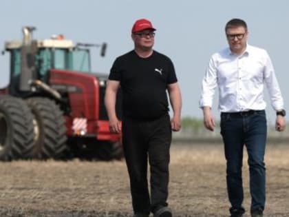 Алексей Текслер ознакомился с ходом посевной кампании