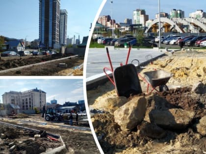 В Челябинске показали, как успели преобразить новый участок набережной реки Миасс