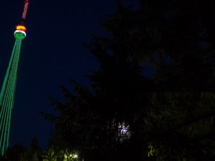 В Челябинске на телебашне в праздники включат подсветку