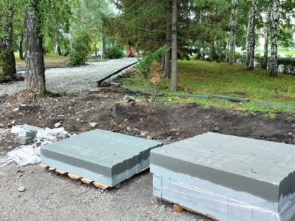 В парке Победы появились контуры новых дорожек