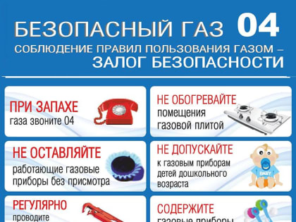 Правила безопасности при обращении с бытовым газом