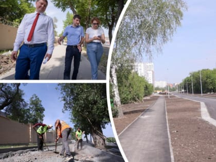 Мэрия показала, как строят новую дорогу в Ленинском районе и преображают проспект Ленина