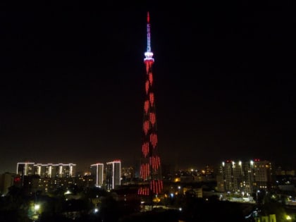 На челябинской телебашне ко Дню матери «зацветут» незабудки
