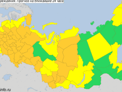 В Челябинской области объявлен оранжевый уровень погодной опасности
