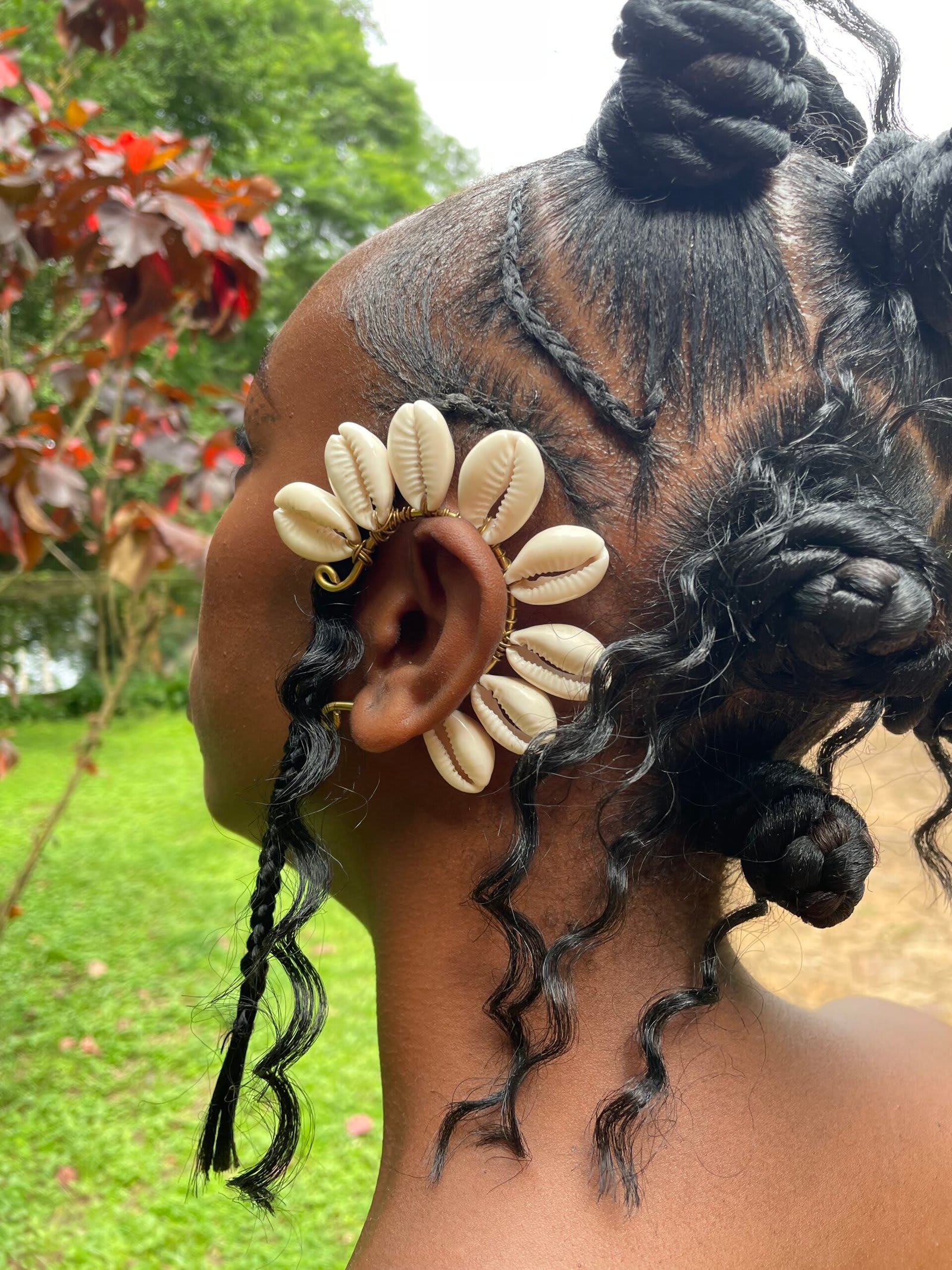 Cowrie Ear Cuffs view 3