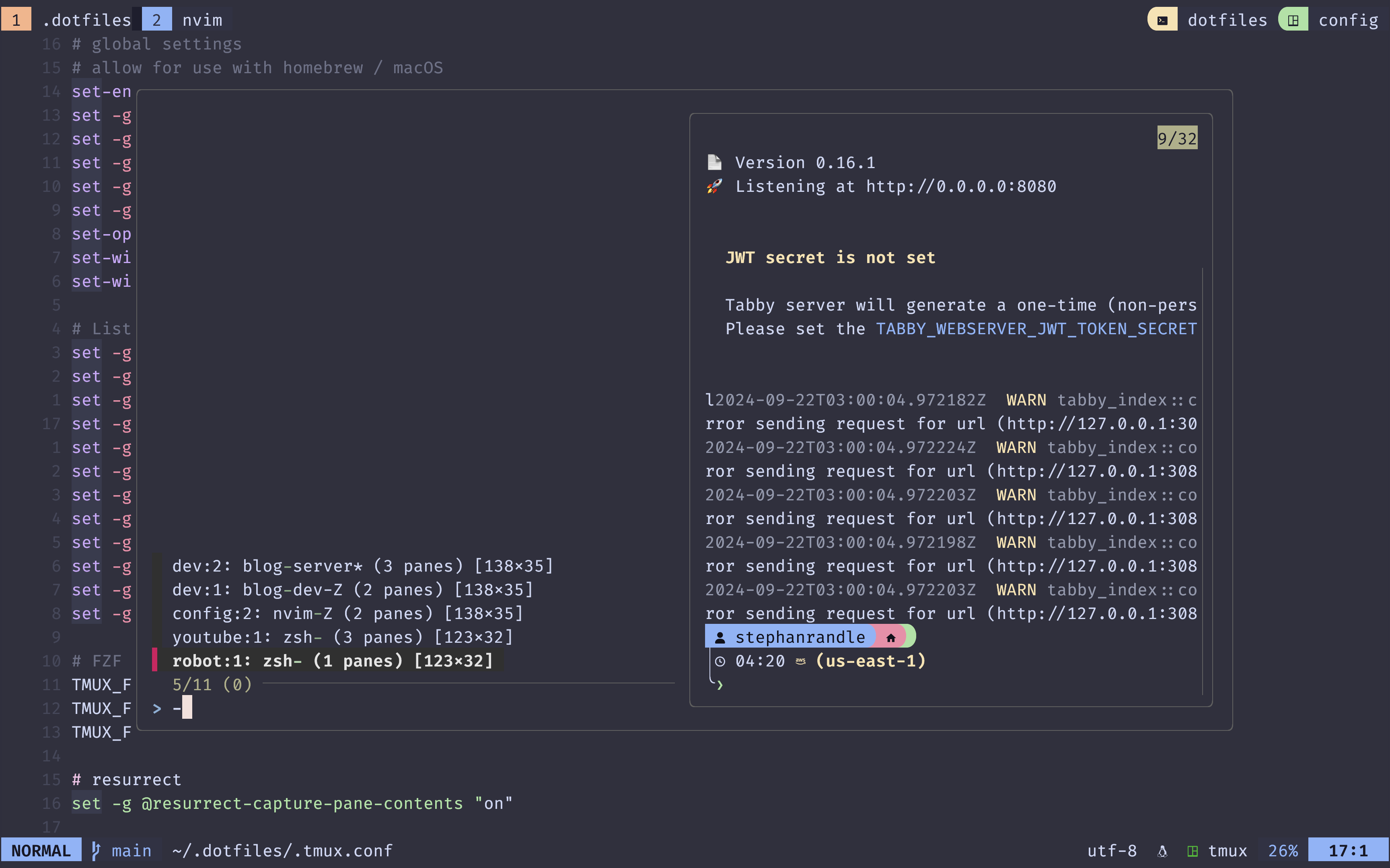 Integrating fzf into tmux for Efficient Navigation