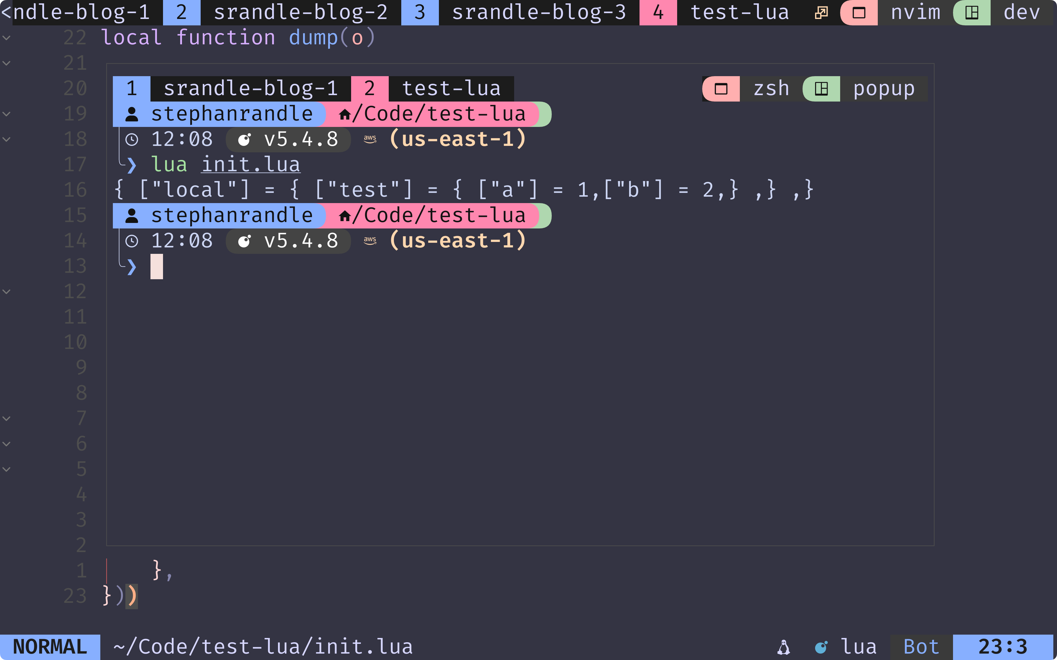 How to print a lua table
