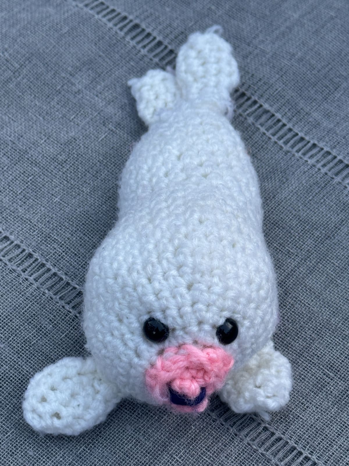 Little White Seal Pup Amigurumi