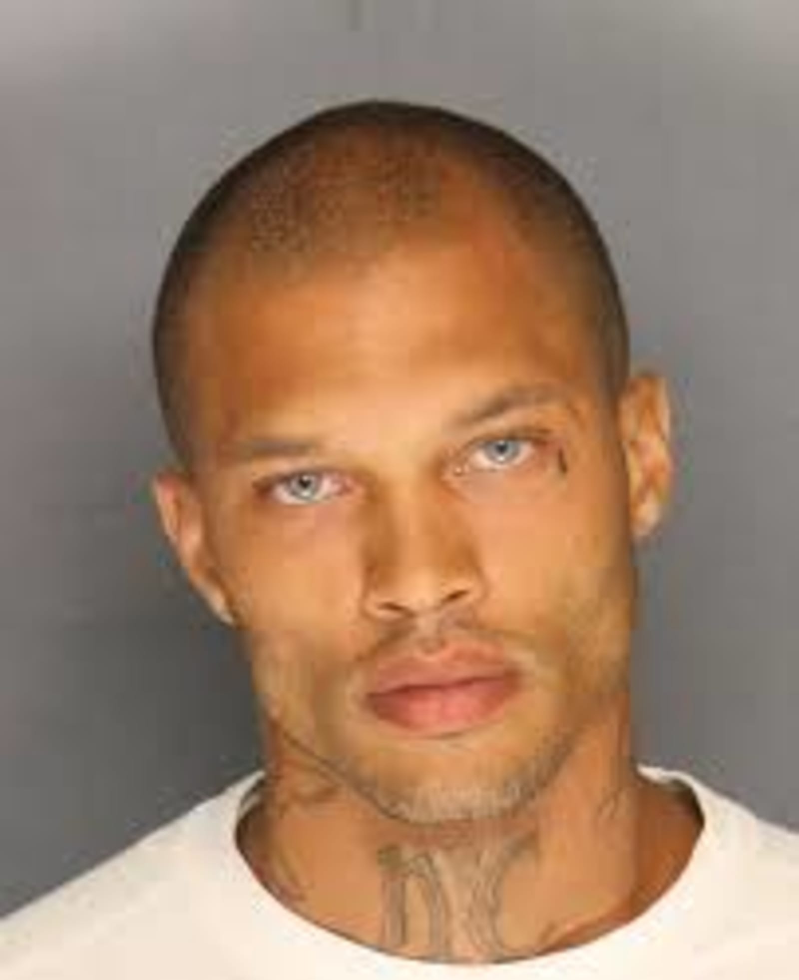 Mugshot of Jeremy Meeks, a convicted felon turned model