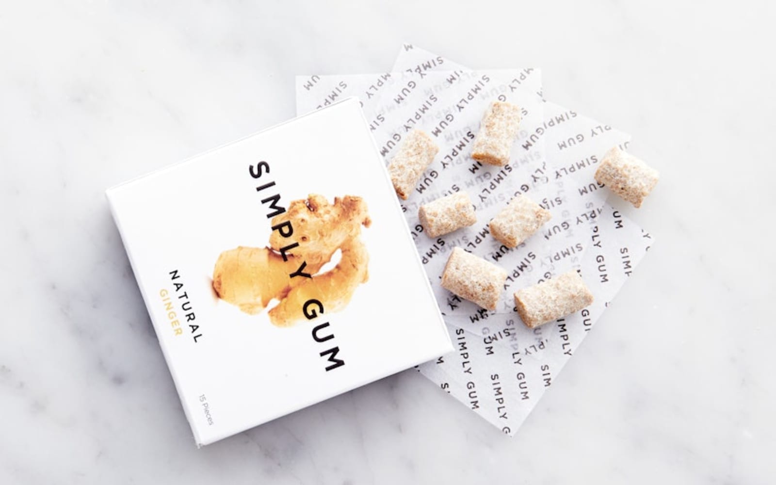 A pack of Ginger Simply Gum