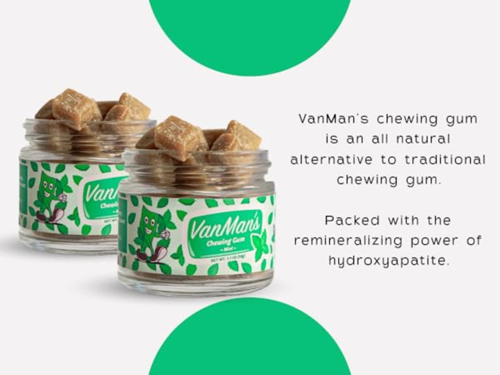 Van Man’s remineralizing gum product description