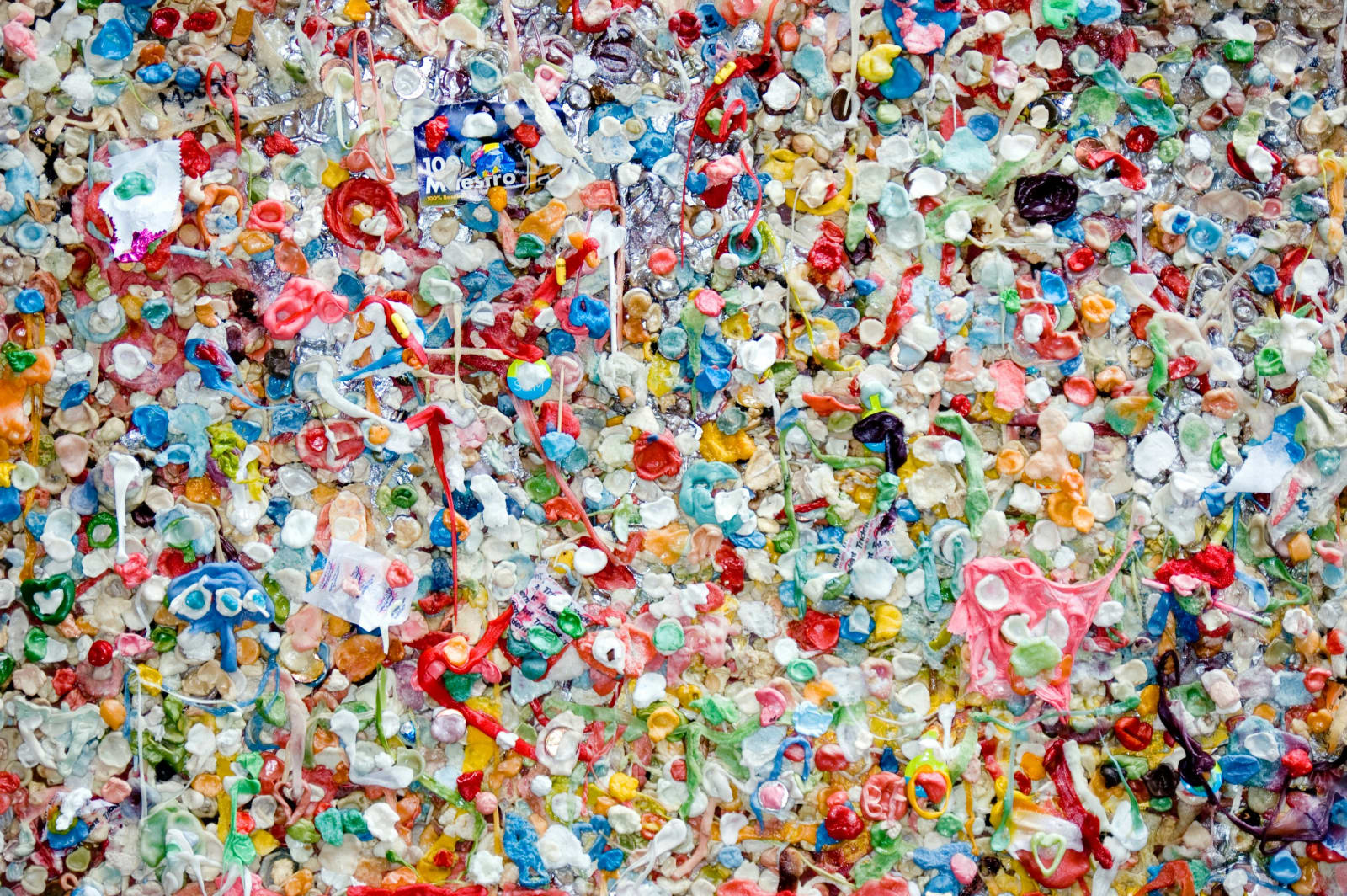An assortment of melted and discarded plastics.